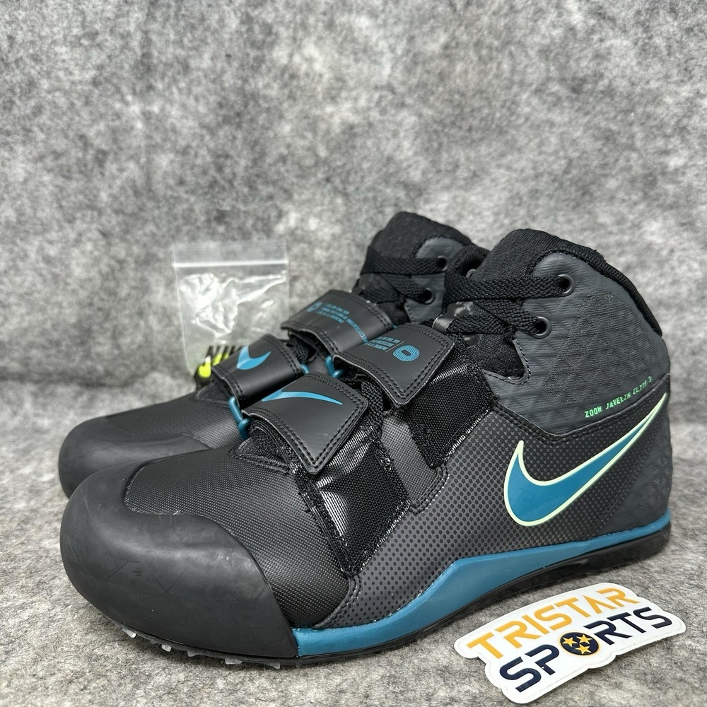 Nike Zoom Javelin Elite 3 Track Shoes Mens Size 9 Black Algae Spikes FZ9626-001